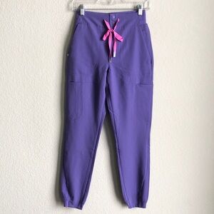 NWT Figs Sumaiya Slim High Waisted Pants Purple XXS W22SW2054 3005
